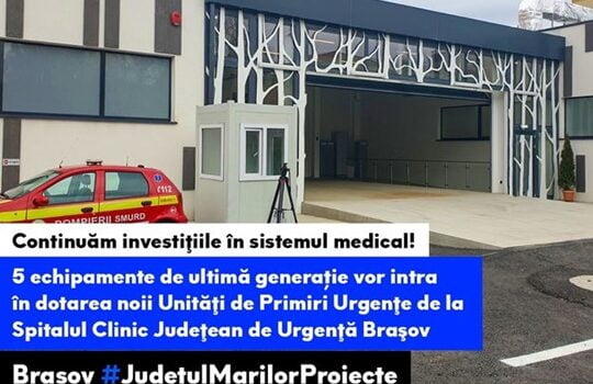 Continua investitiile prin care se schimba „fata” Spitalului Clinic Judetean de Urgenta Brasov!