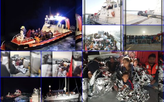 Peste 100 de persoane aflate pe o nava in deriva pe Mediterana, salvate de Poltistii de Frontiera romani
