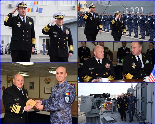 EVENIMENT: Fortele Navale Romane au primit vizita oficiala a Comandantului Marinei Militare a SUA